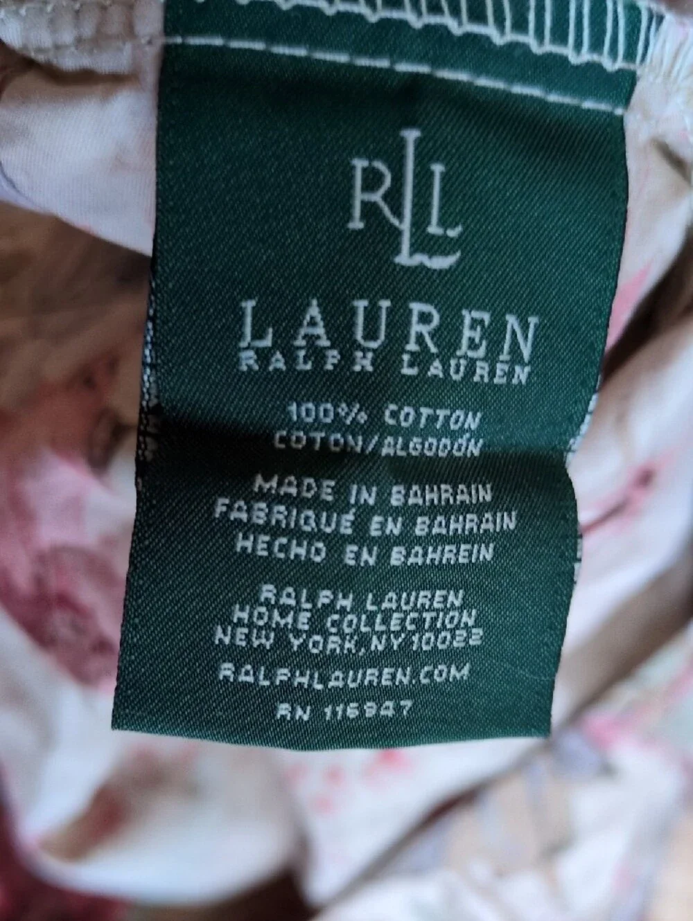 Coastal Garden Ralph Lauren vintage Pillowcase Set Of 4 in Rose, Cream